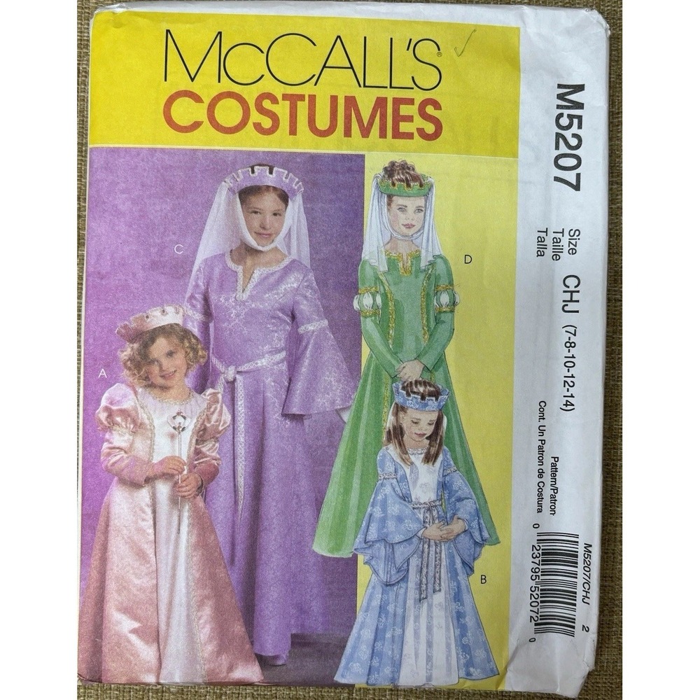 Lot 7 Costume Sewing Patterns Youth Kids Uncut Simplicity McCalls 7 8 10 12 14